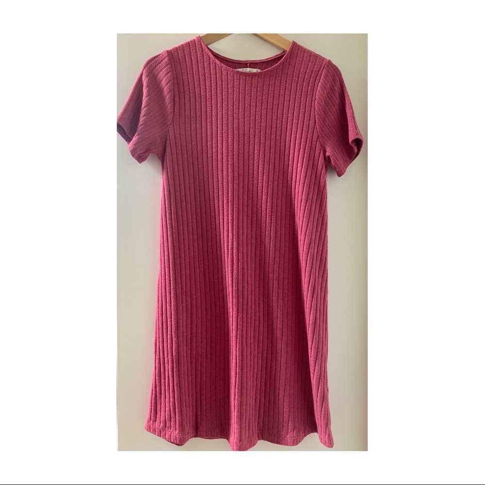 Abercrombie & Fitch Dusty Rose Ribbed Dress
